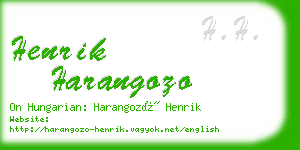 henrik harangozo business card